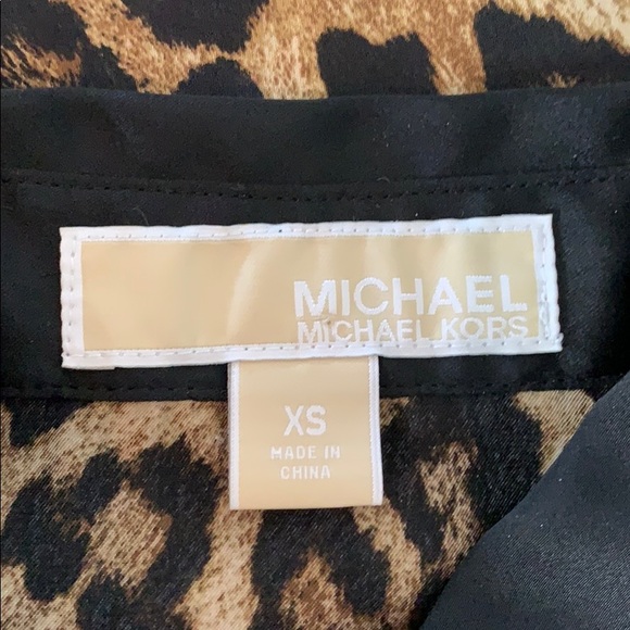 MICHAEL KORS Leopard Print Long Slv Blouse - Picture 4 of 5